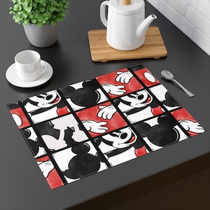 Placemat Cotton / Disney Inspired Decor / Tabletop Placement / Disney Lovers Gift / Disney Dining / Mickey