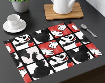 プレイスマット コットン / ディズニー風装飾 / テーブルトップ配置 / ディズニー愛好家へのギフト / ディズニーダイニング / ミッキー