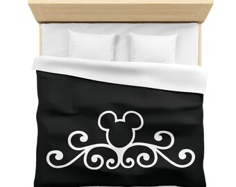 Disney-inspirerat mikrofiberpåslakan / Svartvitt / Musse Pigg / Sovrumskollektion / Heminredning / Musse Pigg-filt