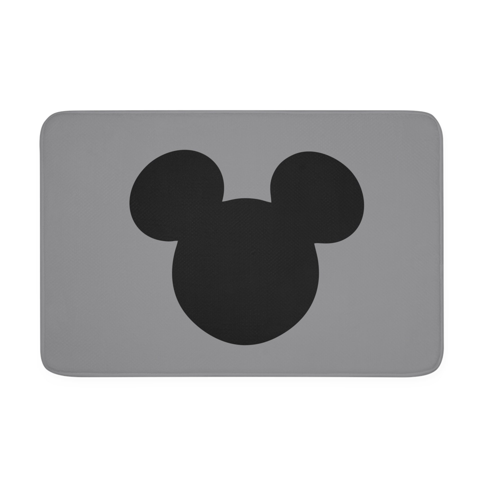 Gray Memory Foam Bath Mat / Mickey / Disney Inspired Home Decor