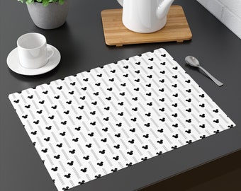 Mickey Arrow Placemat Cotton / Disney Inspired Decor / Tabletop Placement / Disney Lovers Gift / Disney Dining / Mickey