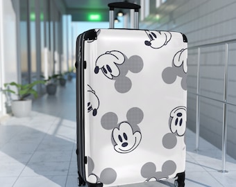 Travel Luggage / Disney Inspired Wheeled Suitcase / Mickey Wheeled Bag / Travel Bag / Disney Lovers Gift /