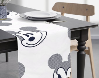 Printed Table Runner / Navy Blue / Disney Inspired Home Decor / Disney Lovers Gift / Custom Kitchen Decor