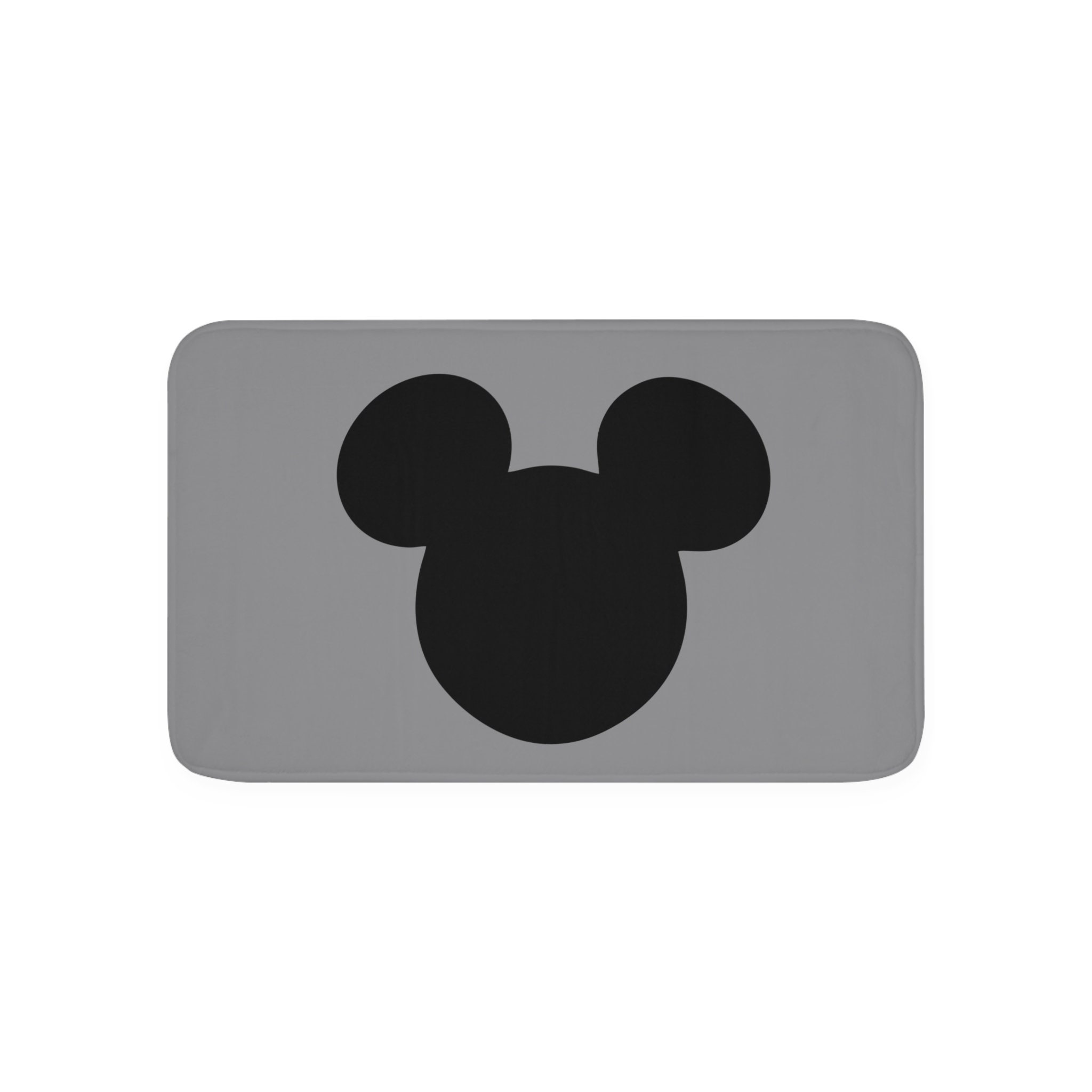 Gray Memory Foam Bath Mat / Mickey / Disney Inspired Home Decor