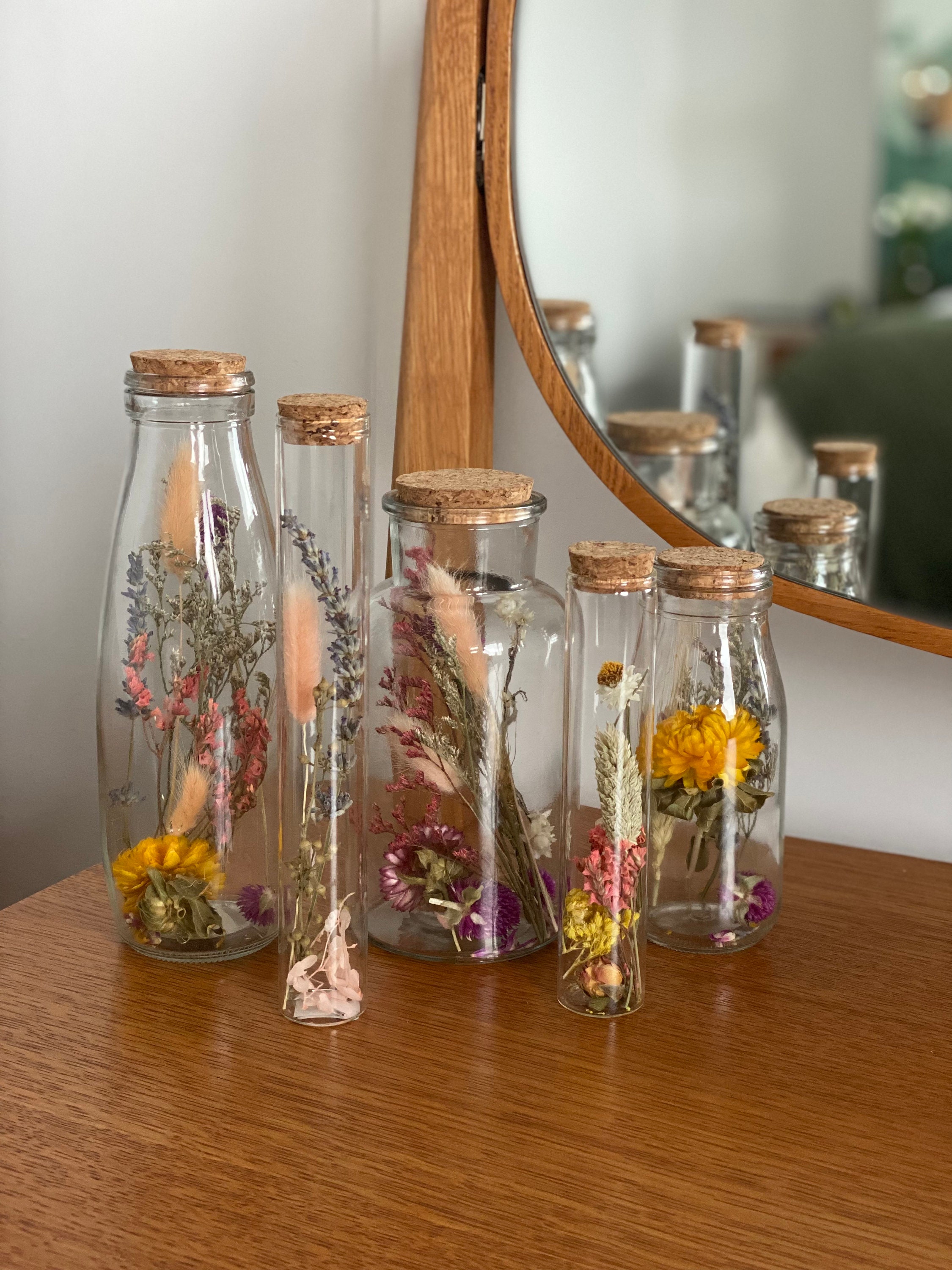 Ensemble Fleurs Séchées en Fioles