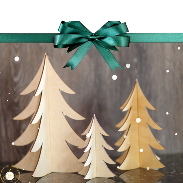 Christmas Tree | 3D Christmas Trees | Tree Centerpiece | Tabletop Decorations | Winter Wedding Decor | Wooden Christmas Tree | Birch Trees