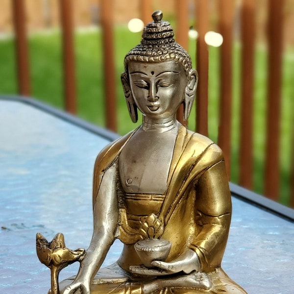 LAST CHANCE 40%OFF|Meditation Buddha Statue Medicine Pose Mindfulness 6" Buddha Figurine Idol Sculpture Calm Peaceful Home Decor Yoga