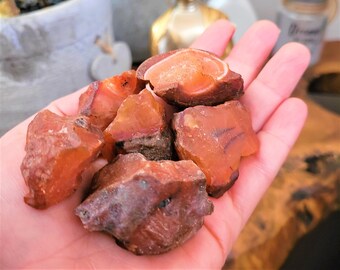 LAST CHANCE 40%OFF|Raw Crystals Red Carnelian Stone Crystal Stone Raw Healing Crystals Palm Stone Cluster Carnelian Crystal Gifts