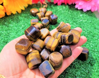 Tiger Eye Crystal Tumbled Stones Tumbled Gemstone Healing Crystals Chakra Balancing Tiger Eye Tumbled Meditation Stone