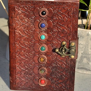 SALE ENDS 40% OFF|7 Chakra Leder Journal Kit Notizbuch Dankbarkeit Tagebuch Meditation Handmade Travel Journaling Jeden Tag Perfektes Geschenk