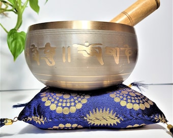 TODAY ONLY 40%OFF|Authentic Tibetan Singing Bowl Buddha Mantras Engraved Meditation Yoga Bowl Healing Sound Therapy Bowl