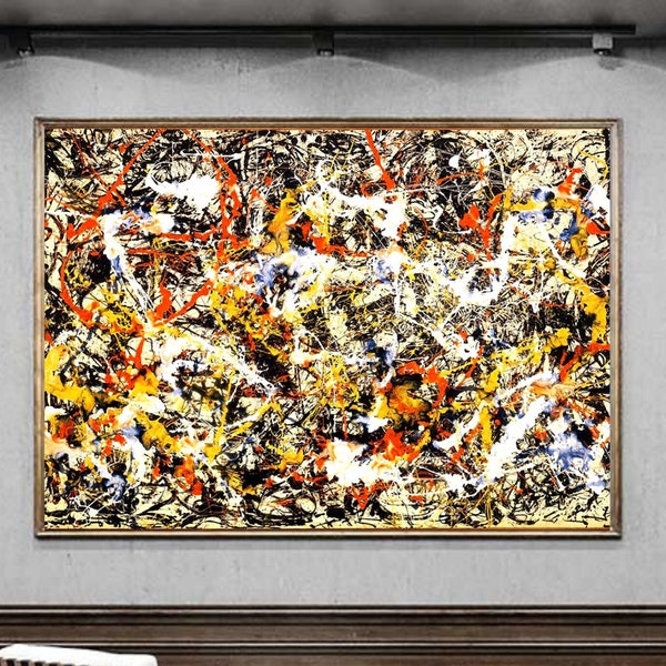 Convergence 1952 by Jackson Pollock Most Famous Abstract Painting, Pollock Print Printable, Jackson Pollock Artwork, Pollack Wall Art