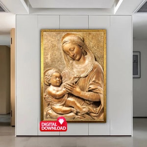 Madonna and Child, Catholic Nursery Decor, Gift Catholic Mom, Catholic Art, Catholic Mom Gift, Virgin Mary Art, Catholic gift