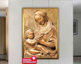 Madonna and Child Art: Catholic Nursery Decor (Digital Download)