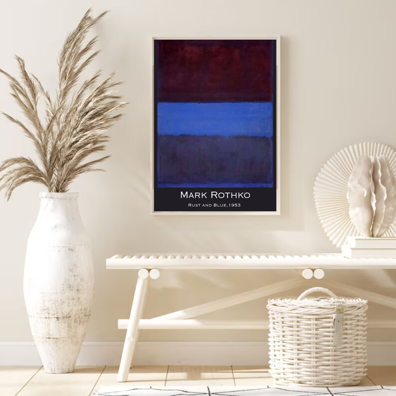 Mark Rothko Bench Mark Rothko 'rust and Blue, 1953' Print (digital Download) - Etsy