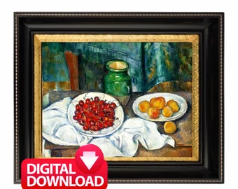 ポール・セザンヌ、【水差しとスープ容れ】、希少な画集画より ポール・セザンヌ、【水差しとスープ容れ】、希少な画集画より 水差し