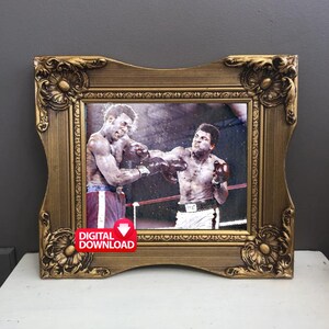 Muhammad Ali VS George Foreman, Rumble in the Jungle, Boxing Painting Digital Download, Muhammed Ali Boxing Poster, Boxing Gift