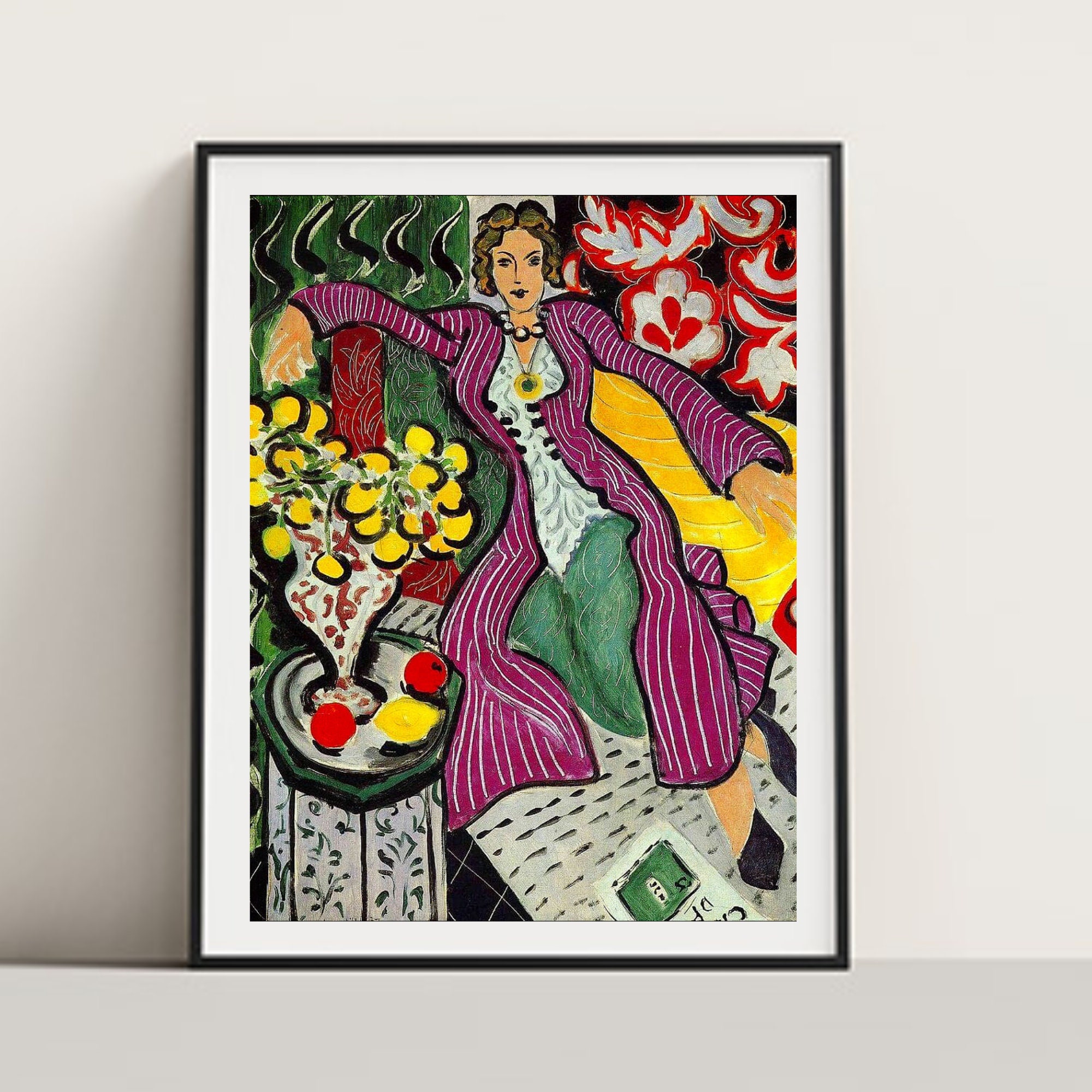 Woman in a PURPLE COAT 1937 by Henri Matisse, Famous Woman 