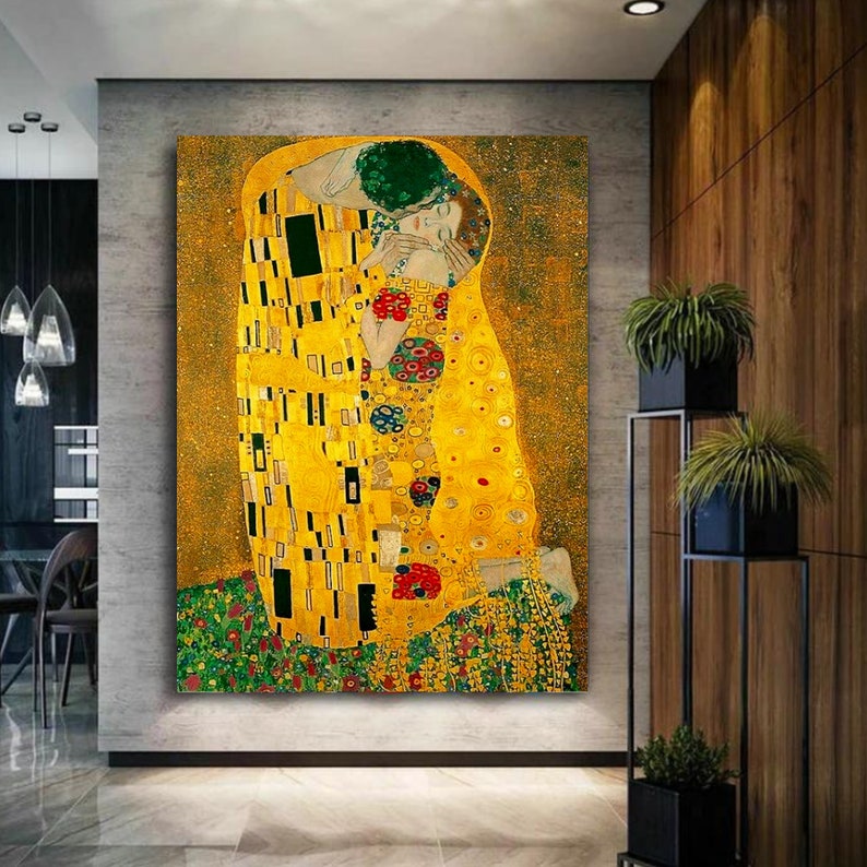 Gustav Klimt the KISS 1908 Most Famous Painting, Printable Klimt Print ...