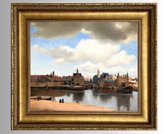 Vermeer's View of Delft Print: 17th Century Dutch Cityscape (Digital Download)