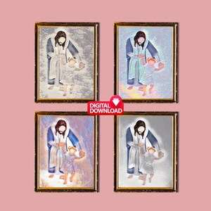 I am a Child of GOD, I Walk By Faith, Lds Baptism, Lds Baptism Gift, Jesus Painting, Jesus Watercolor, LDS Wall Art, LDS Art