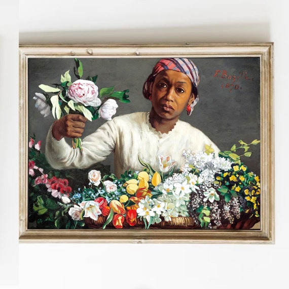 Frédéric Bazille Print: Young Woman With Peonies (digital Download
