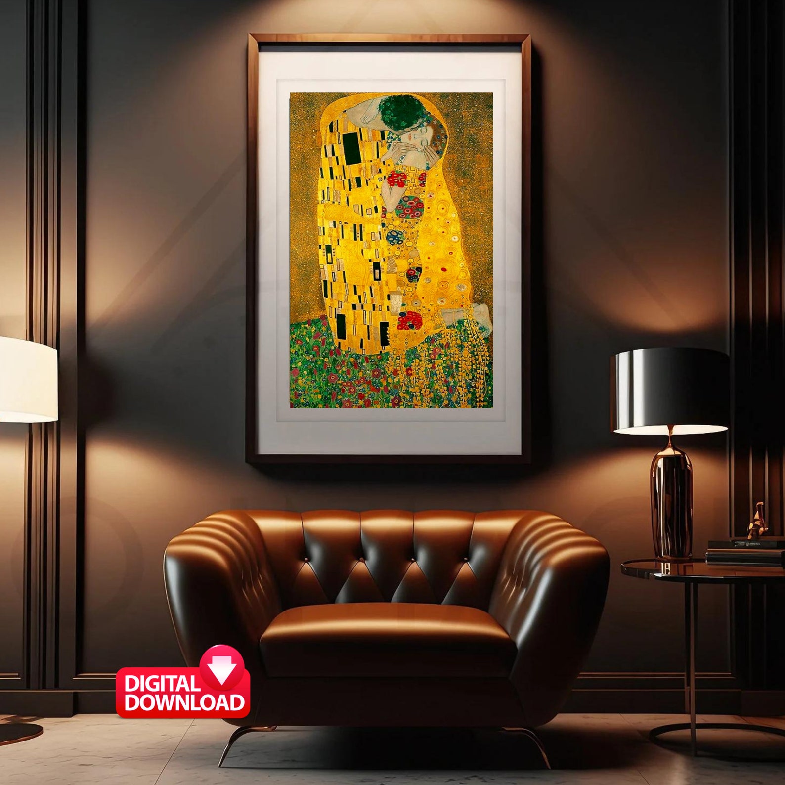 Gustav Klimt the KISS 1908 Most Famous Painting, Printable Klimt Print ...