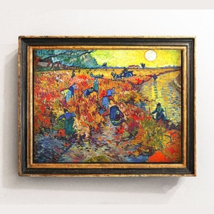 The Red Vineyard 1888 by Vincent Van Gogh Famous Landscape Painting, Van Gogh Gifts, Van Gogh Download, Van Gogh Poster, Art Nouveau Print