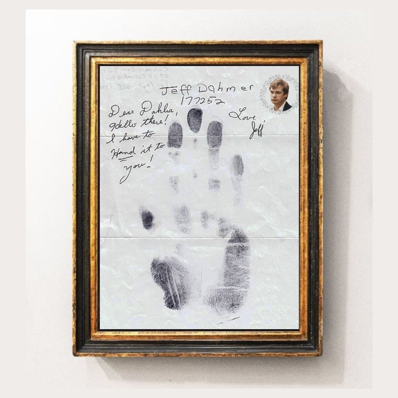 JEFFREY DAHMER Handwriting and Right Hand Print Serial Killer Etsy