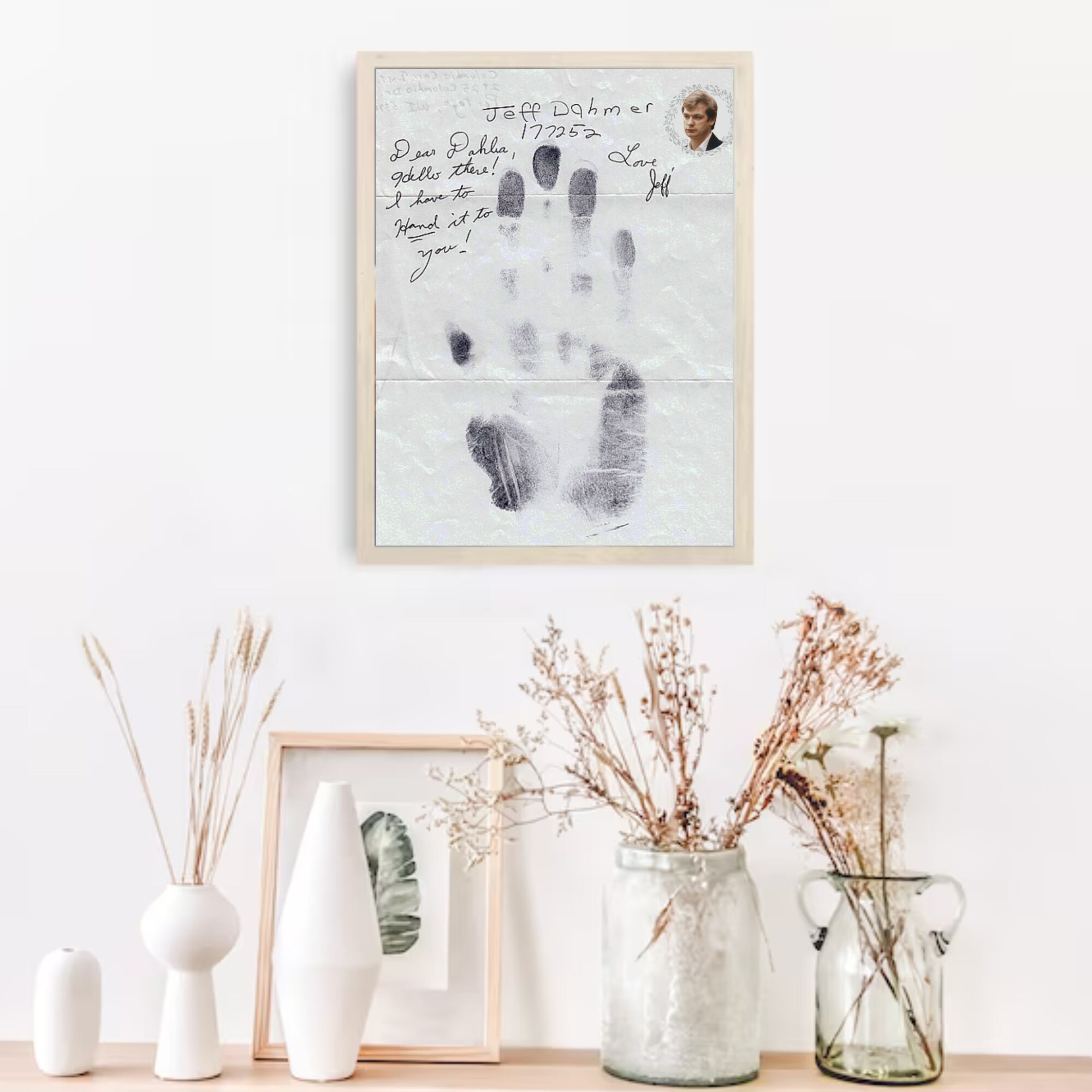 JEFFREY DAHMER Handwriting and Right Hand Print Serial Killer Etsy