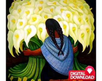 Diego a“The Flower Seller” 1942ポスター Diego Rivera“The Flower Seller” 1942ポスター