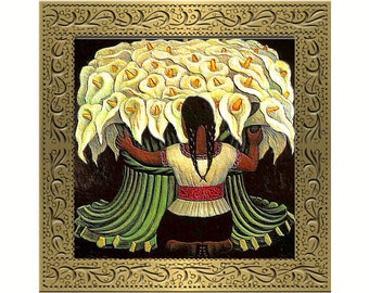 The Flower Seller 1942 Diego Rivera, Mexican Artwork, Diego Rivera