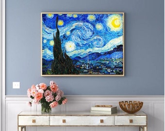 ゴッホの「星月夜」プリント：有名なアール・ヌーヴォーのポスター
