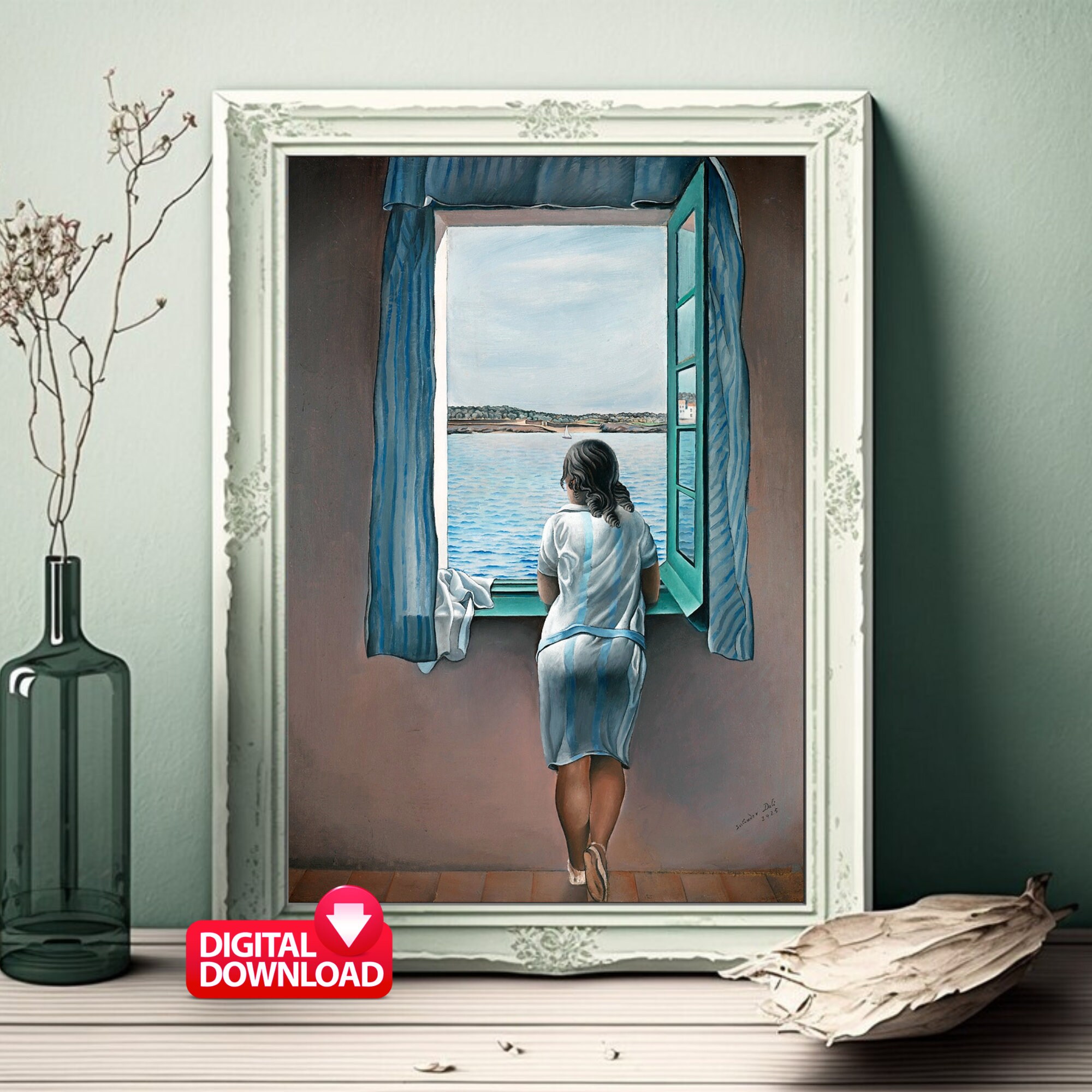 Salvador Dali: Girl at the Window Art Print (digital Download) - Etsy