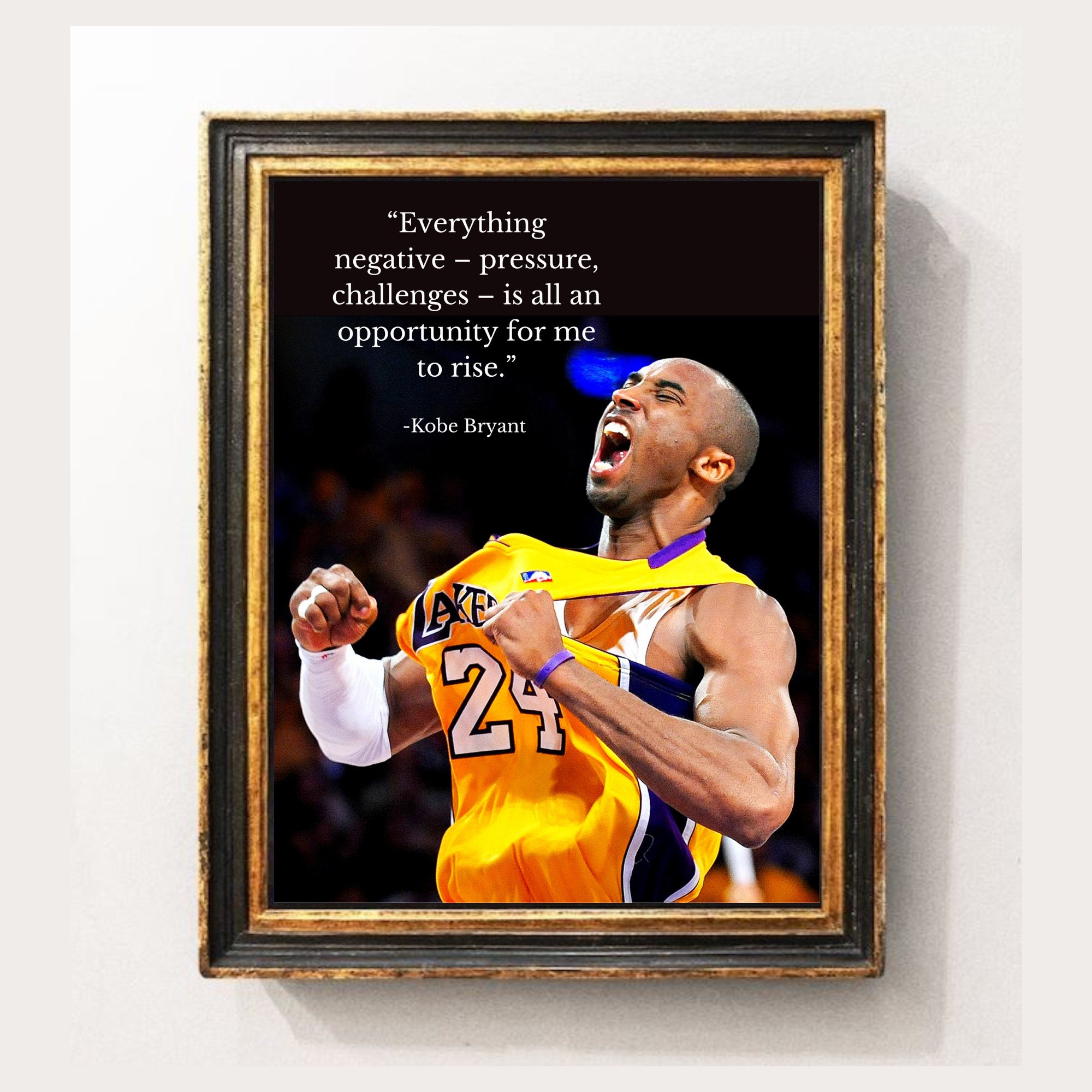 Mamba Mentality Mamba Gym Kobe Men Black Mamba Mentality Poster