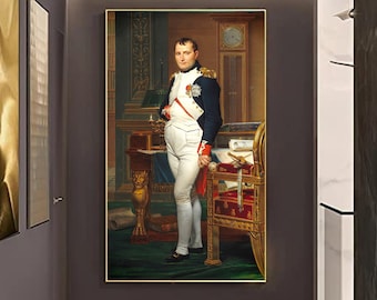 Napoleon Portrait Print: Jacques Louis David French Military Art (Digital Download)