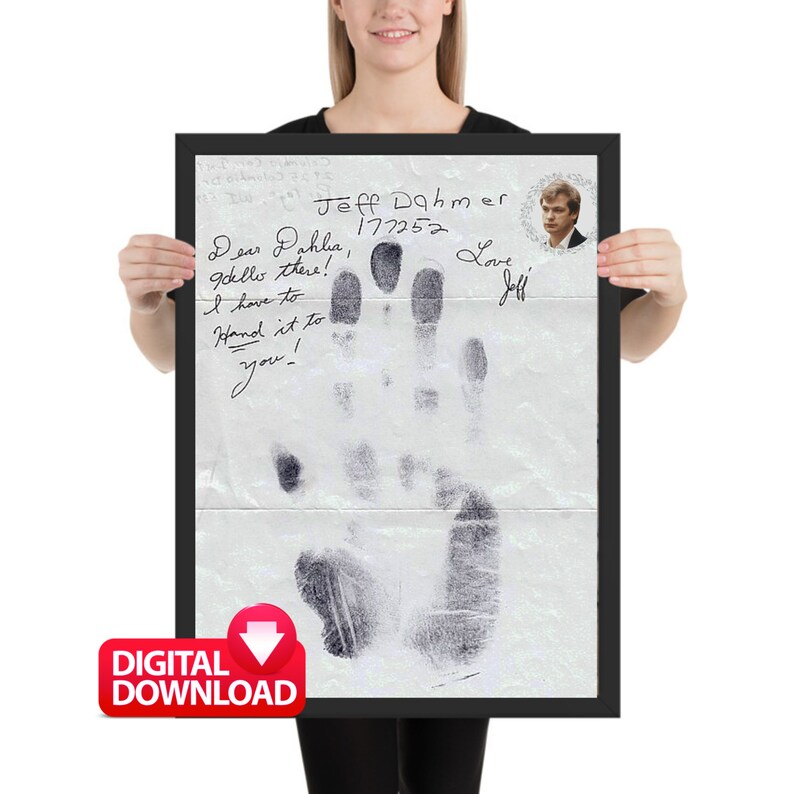 JEFFREY DAHMER Handwriting and Right Hand Print Serial Killer Etsy