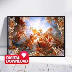 Renaissance Painting Printable, The Apotheosis of Hercules 1731, Greek Mythology, French Art Print