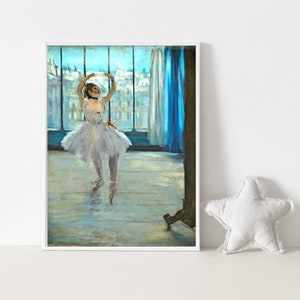 Edgar Degas's Dancer Posing for a Photographer Dancer in Front of the Window 1875, Degas Dancer, Ballerina Digital, Ballerina Wall Decor
