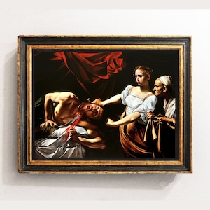 Judith decapitando a Holofernes 1602 por Caravaggio, Caravaggio Imprimir obras de arte famosas, Caravaggio imprimible, Arte de decapitación, Pintura bíblica