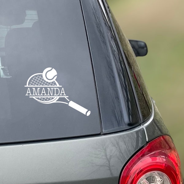 Tennis Car Decal Etsy