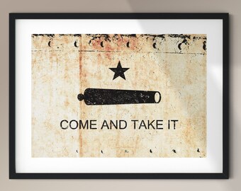 Gonzales Battle Flag on Rusted Riveted Plate Museum-quality Print on Archival Paper