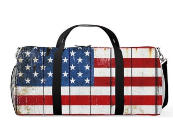 America Themed Travel Accessories - American Flag Duffle Bags