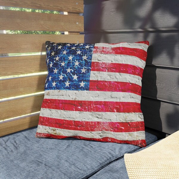 American Flag Throw Pillow Etsy