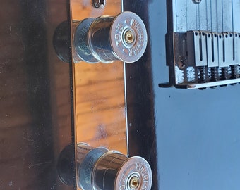 Recycelte 12 Gauge Solid Shaft Gitarrenknöpfe, Geschenk für Gitarrist