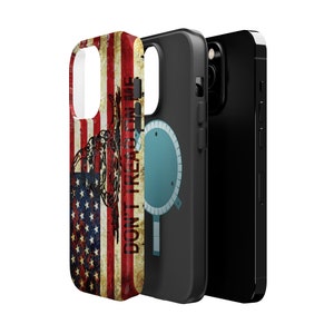 Mag Safe Tough Cases for iPhones 13 and 14 American and Gadsden Flag Print Don't Tread on Me image 2
