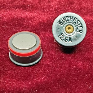 Winchester  12 Gauge Brass Nickel Finish Magnets