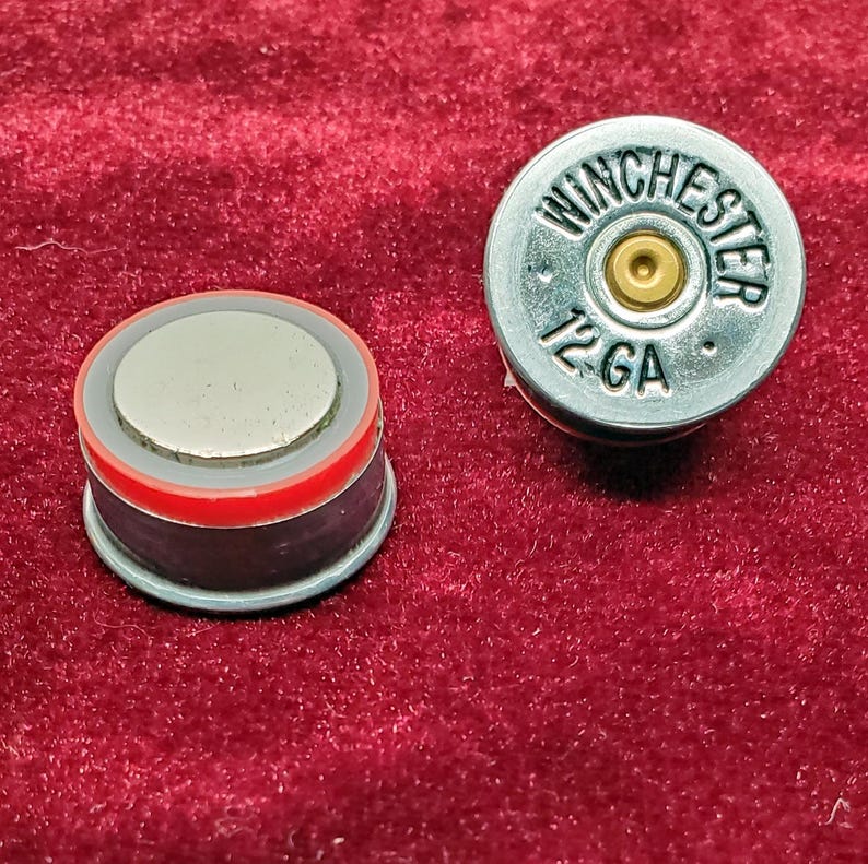 Winchester  12 Gauge Brass Nickel Finish Magnets