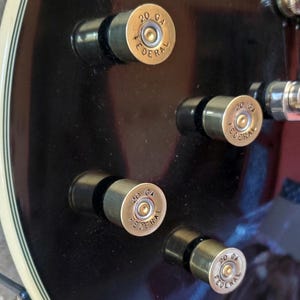 20 Gauge Brass Finish Split Shaft Guitar Knobs, Gift for Musician and Guitarist