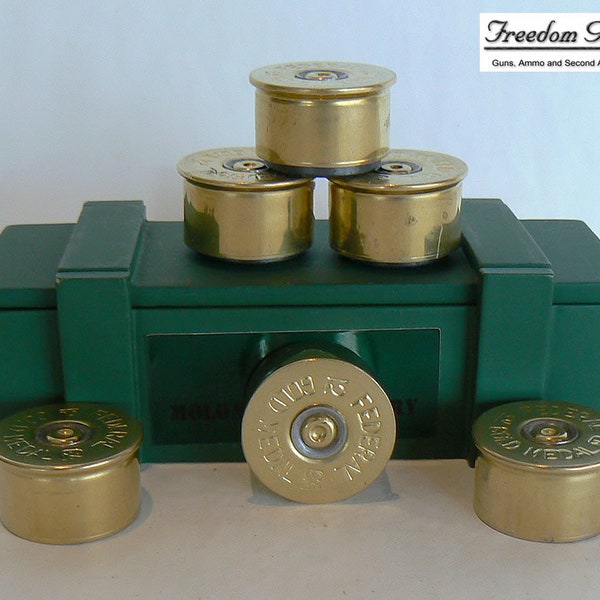 12 Gauge Shotgun Shell Magnets - Set of 6 Fridge Magnets - Awesome Gifts for Gun Lover